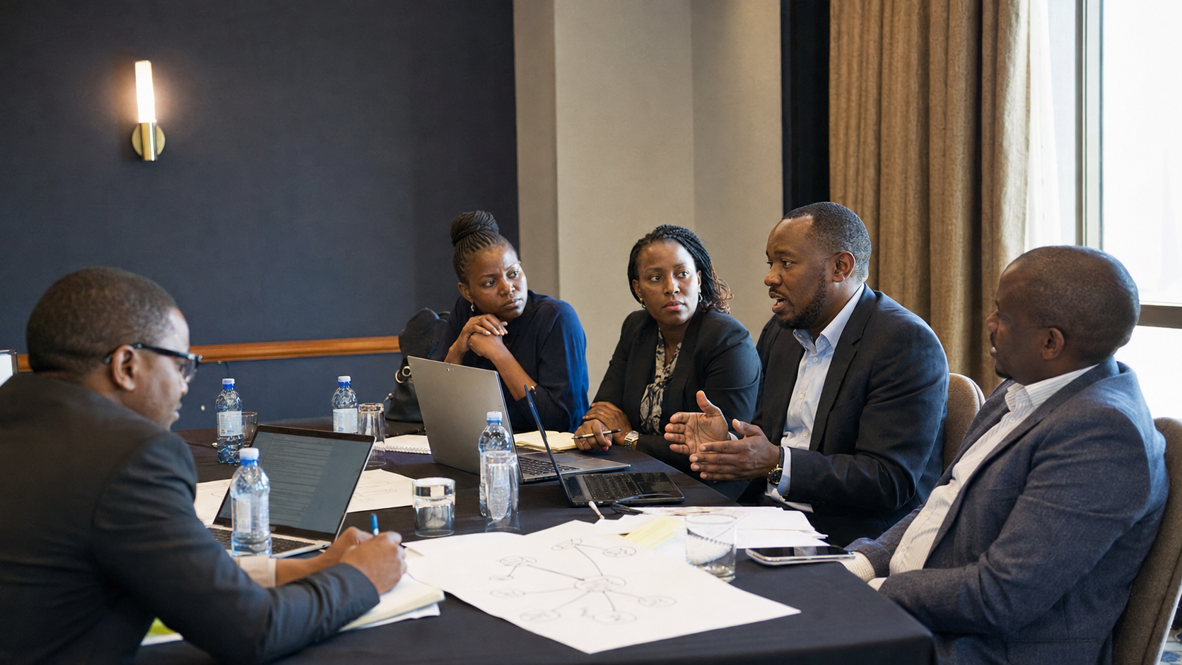 African compliance professionals working through a fictional financial-crime case exercise